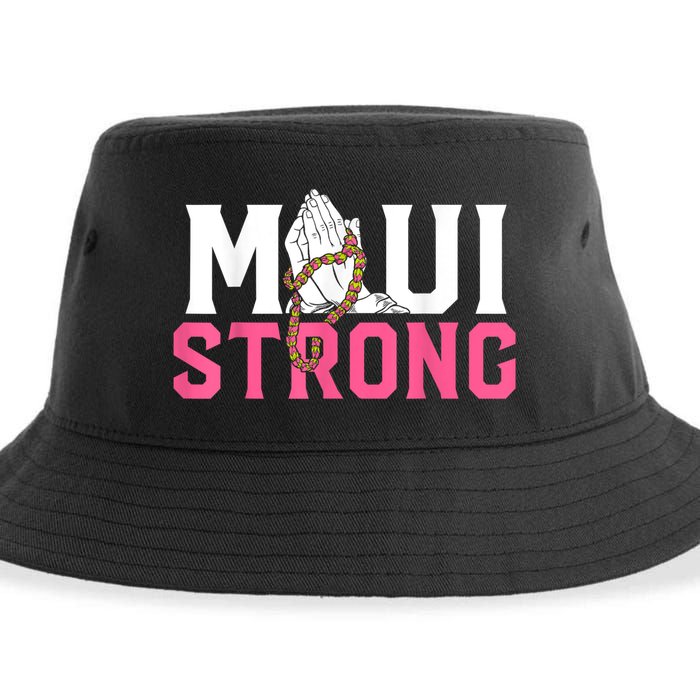 Pray For Maui Hawaii Strong Sustainable Bucket Hat