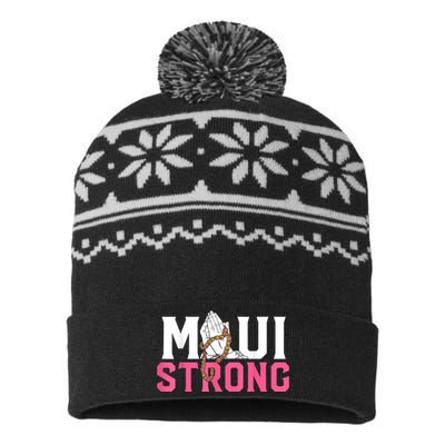 Pray For Maui Hawaii Strong USA-Made Snowflake Beanie