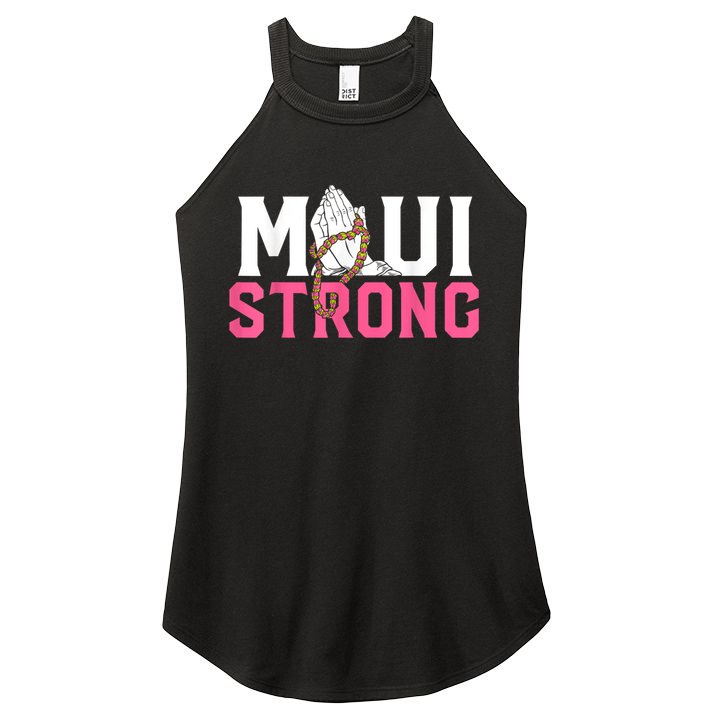 Pray For Maui Hawaii Strong Women's Perfect Tri Rocker Tank