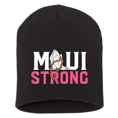 Pray For Maui Hawaii Strong Short Acrylic Beanie