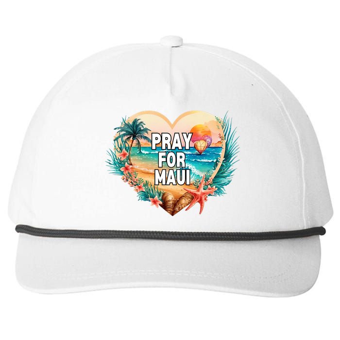 Pray For Maui Pray For Hawaii Wildfire Support Snapback Five-Panel Rope Hat