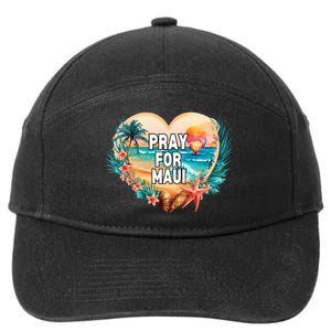 Pray For Maui Pray For Hawaii Wildfire Support 7-Panel Snapback Hat