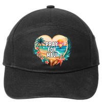 Pray For Maui Pray For Hawaii Wildfire Support 7-Panel Snapback Hat