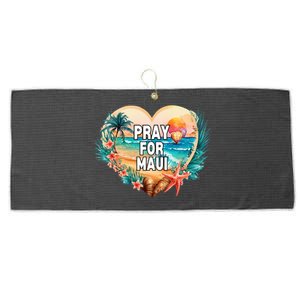 Pray For Maui Pray For Hawaii Wildfire Support Large Microfiber Waffle Golf Towel