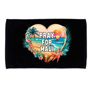 Pray For Maui Pray For Hawaii Wildfire Support Microfiber Hand Towel