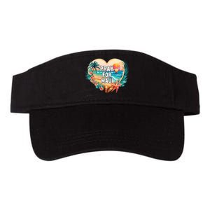 Pray For Maui Pray For Hawaii Wildfire Support Valucap Bio-Washed Visor