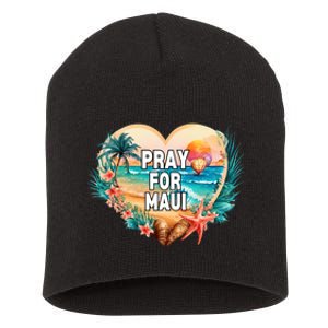 Pray For Maui Pray For Hawaii Wildfire Support Short Acrylic Beanie