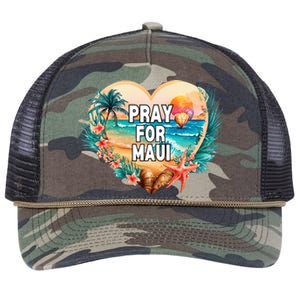 Pray For Maui Pray For Hawaii Wildfire Support Retro Rope Trucker Hat Cap