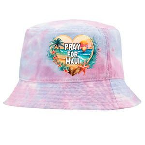 Pray For Maui Pray For Hawaii Wildfire Support Tie-Dyed Bucket Hat