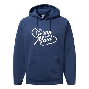 Pray For Maui Lahaina Fires Hawaii Strong Gift Performance Fleece Hoodie