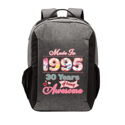 Pink Floral Made In 1995 30 Years Of Being Awesome Birthday Vector Backpack
