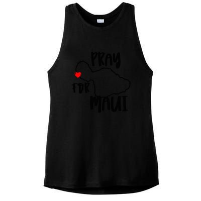 Pray For Maui Hawaii Strong Gift Maui Support Ladies PosiCharge Tri-Blend Wicking Tank