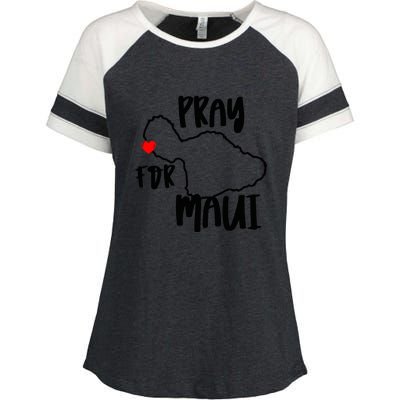 Pray For Maui Hawaii Strong Gift Maui Support Enza Ladies Jersey Colorblock Tee