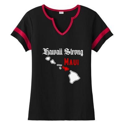 Pray For Maui Hawaii Strong Maui Gift Ladies Halftime Notch Neck Tee