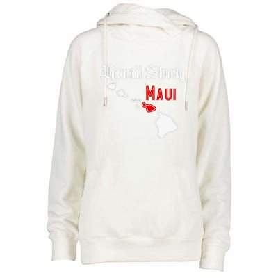 Pray For Maui Hawaii Strong Maui Gift Womens Funnel Neck Pullover Hood