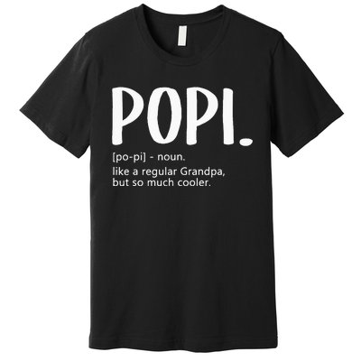 Popi For Men Fathers Day Idea Regular Grandpa Popi Premium T-Shirt