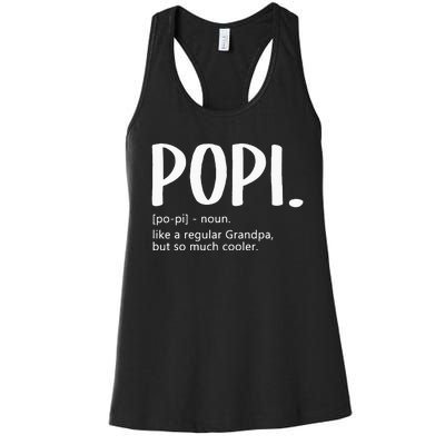 Popi For Men Fathers Day Idea Regular Grandpa Popi Women's Racerback Tank