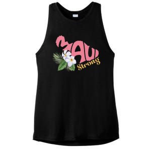 Pray For Maui Strong Hawaii Ladies PosiCharge Tri-Blend Wicking Tank