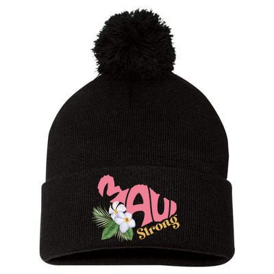 Pray For Maui Strong Hawaii Pom Pom 12in Knit Beanie