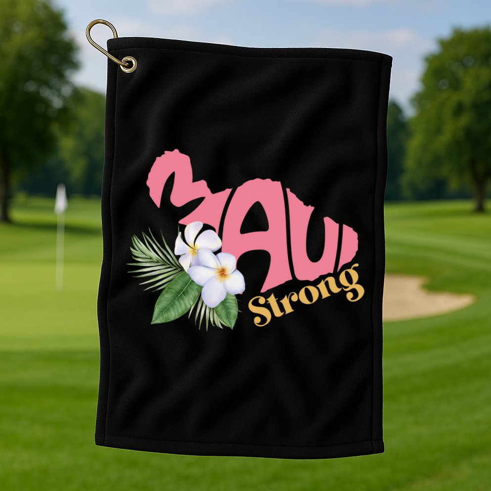 Pray For Maui Strong Hawaii Golf Towel