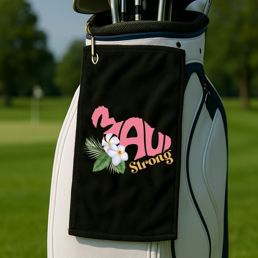 Pray For Maui Strong Hawaii Golf Towel