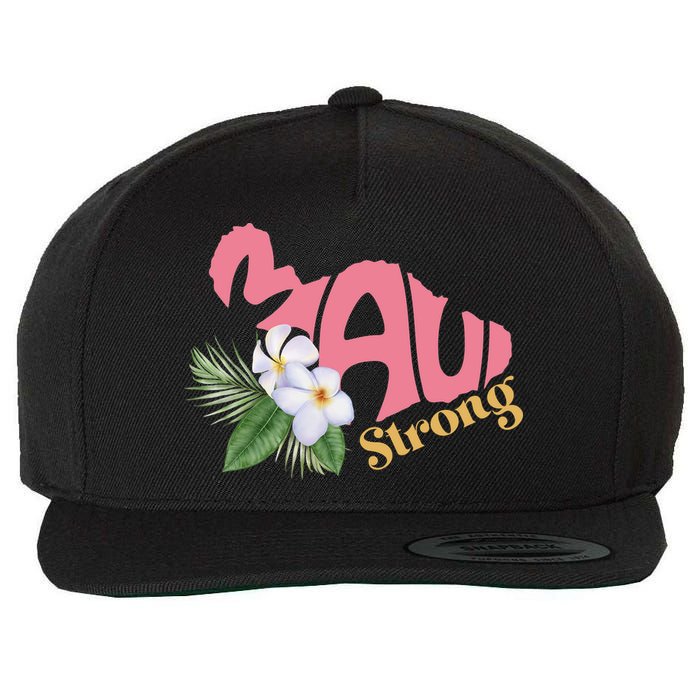 Pray For Maui Strong Hawaii Wool Snapback Cap