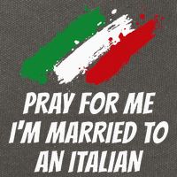Pray for Me I'm Married to An Italian Funny Husband and Wife Cotton Canvas Backpack