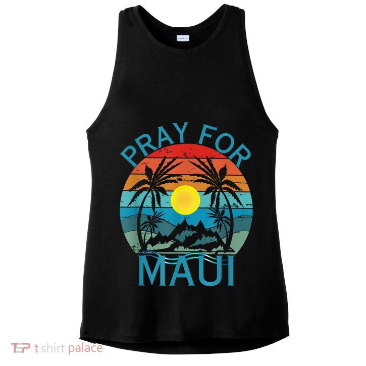 Pray For Maui Hawaii Strong Ladies PosiCharge Tri-Blend Wicking Tank