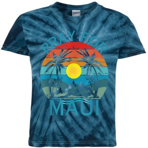 Pray For Maui Hawaii Strong Kids Tie-Dye T-Shirt