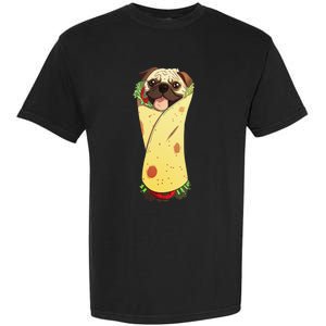 Pugrito Funny Mexican Pug Dog Burrito Food Tee Garment-Dyed Heavyweight T-Shirt