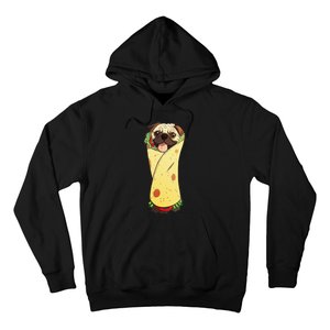 Pugrito Funny Mexican Pug Dog Burrito Food Tee Hoodie