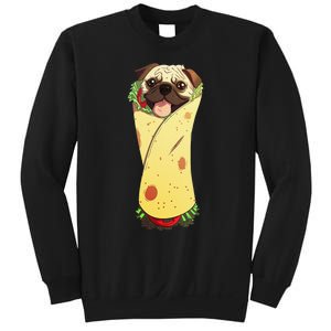 Pugrito Funny Mexican Pug Dog Burrito Food Tee Sweatshirt