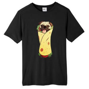 Pugrito Funny Mexican Pug Dog Burrito Food Tee Tall Fusion ChromaSoft Performance T-Shirt