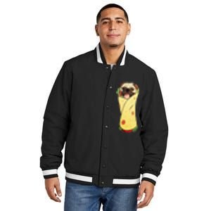 Pugrito Funny Mexican Pug Dog Burrito Food Tee Insulated Varsity Jacket