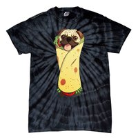 Pugrito Funny Mexican Pug Dog Burrito Food Tee Tie-Dye T-Shirt