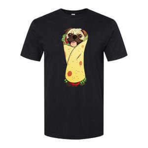 Pugrito Funny Mexican Pug Dog Burrito Food Tee Softstyle CVC T-Shirt