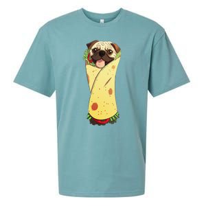 Pugrito Funny Mexican Pug Dog Burrito Food Tee Sueded Cloud Jersey T-Shirt