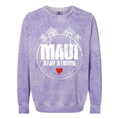 Pray For Maui Hawaii Strong Maui Colorblast Crewneck Sweatshirt