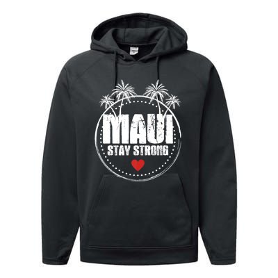 Pray For Maui Hawaii Strong Maui Performance Fleece Hoodie