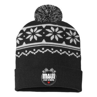 Pray For Maui Hawaii Strong Maui USA-Made Snowflake Beanie