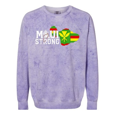 Pray For Maui Hawaii Strong Maui Wildfire Support Men Women Colorblast Crewneck Sweatshirt