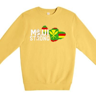 Pray For Maui Hawaii Strong Maui Wildfire Support Men Women Premium Crewneck Sweatshirt