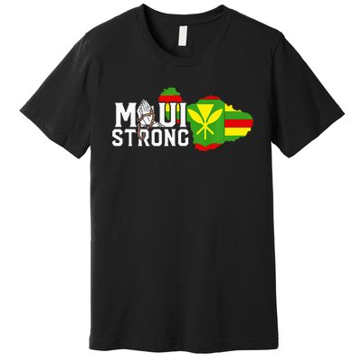 Pray For Maui Hawaii Strong Maui Wildfire Support Men Women Premium T-Shirt