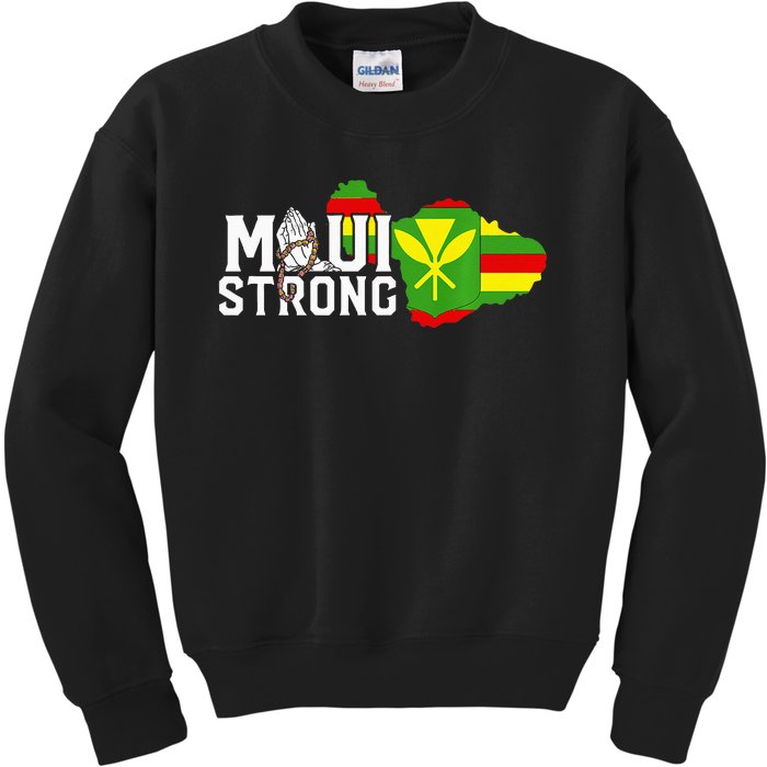 Pray For Maui Hawaii Strong Maui Wildfire Support Men Women Kids Sweatshirt