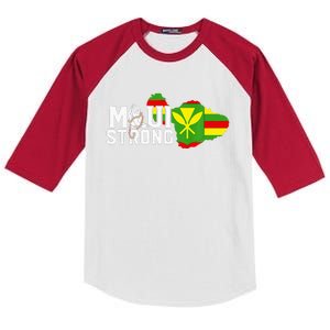 Pray For Maui Hawaii Strong Maui Wildfire Support Men Women Kids Colorblock Raglan Jersey