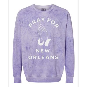 Pray For New Orleans Colorblast Crewneck Sweatshirt