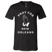 Pray For New Orleans V-Neck T-Shirt