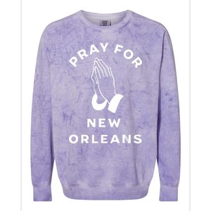 Pray For New Orleans Colorblast Crewneck Sweatshirt