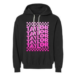 Personalized First Name T.AYLOR Girl Birthday  Garment-Dyed Fleece Hoodie