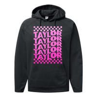 Personalized First Name T.AYLOR Girl Birthday  Performance Fleece Hoodie